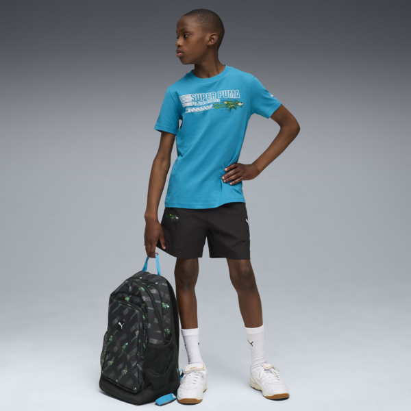 Playera estampada Super PUMA para adolescentes, Tropical Blue, large-MEX
