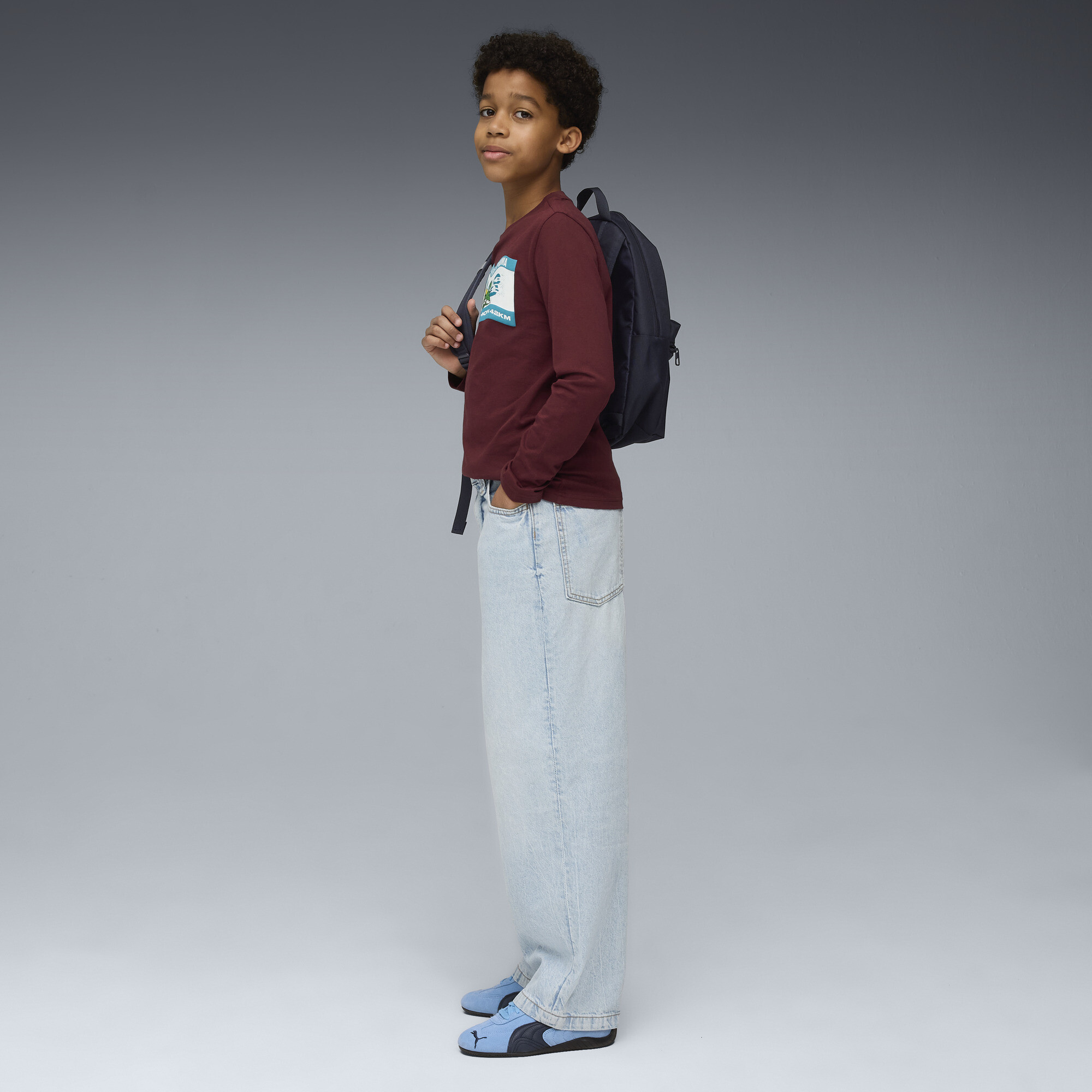 Super PUMA T-shirt met lange mouwen en afbeeldingen voor Heren, Maat 15-16Y thumbnail 4