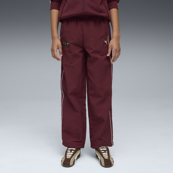 Pants Super PUMA T7 Woven para adolescentes, Ruby Shimmer, large-MEX