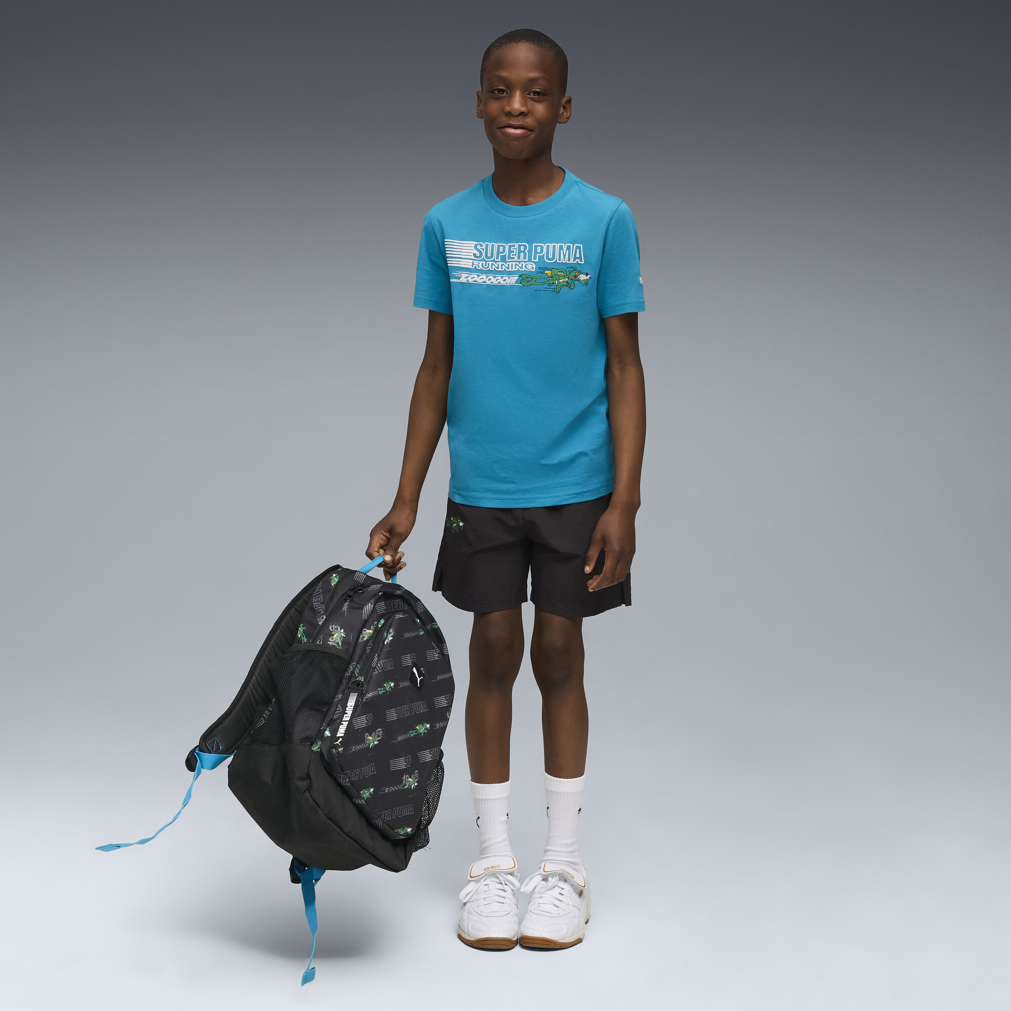 Super PUMA geweven short voor Heren, Zwart, Maat 11-12Y thumbnail 4