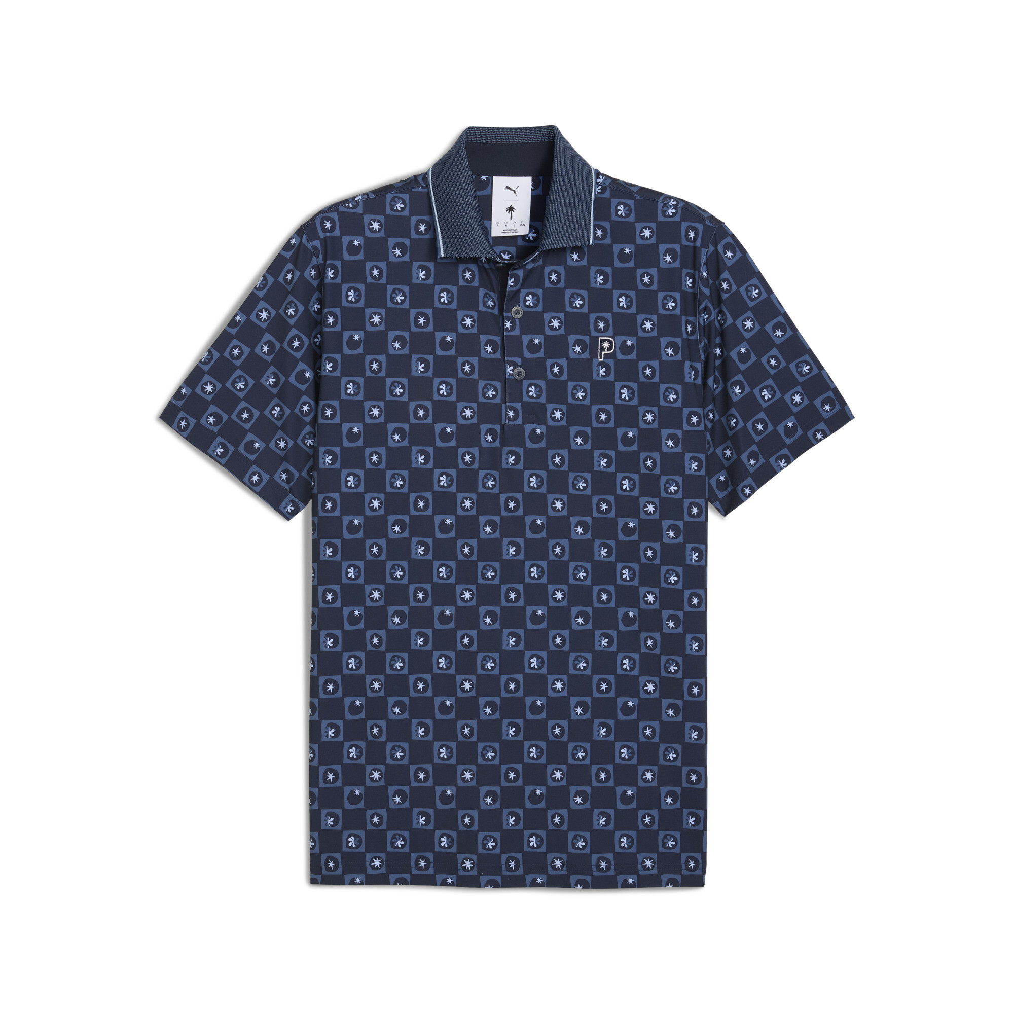 PUMA x PALM TREE CREW Micro golfpolo voor Heren, Blauw, Maat 3XL