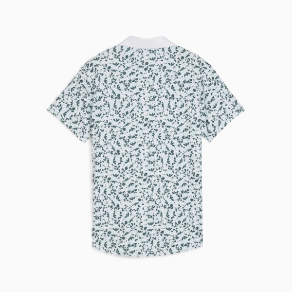 Floral Burst Golf Polo Women, Sea Glass, large-ZAF