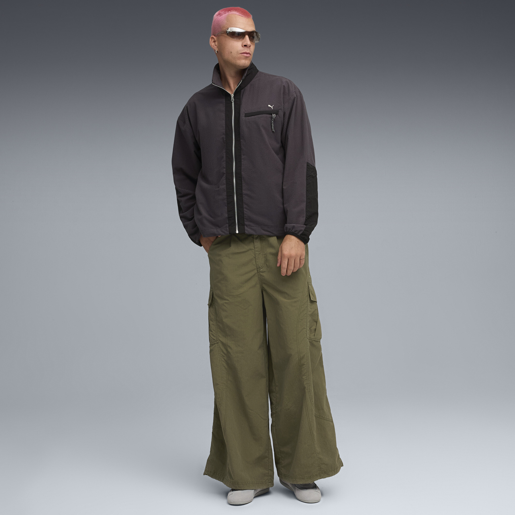 PUMA MMQ wafeljas voor Heren, Grijs, Maat M thumbnail 6