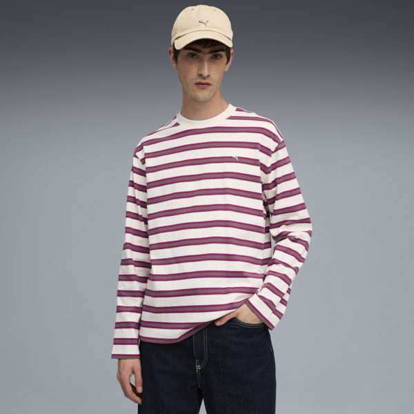 Remera manga larga MMQ para hombre, Berry, large-ARG