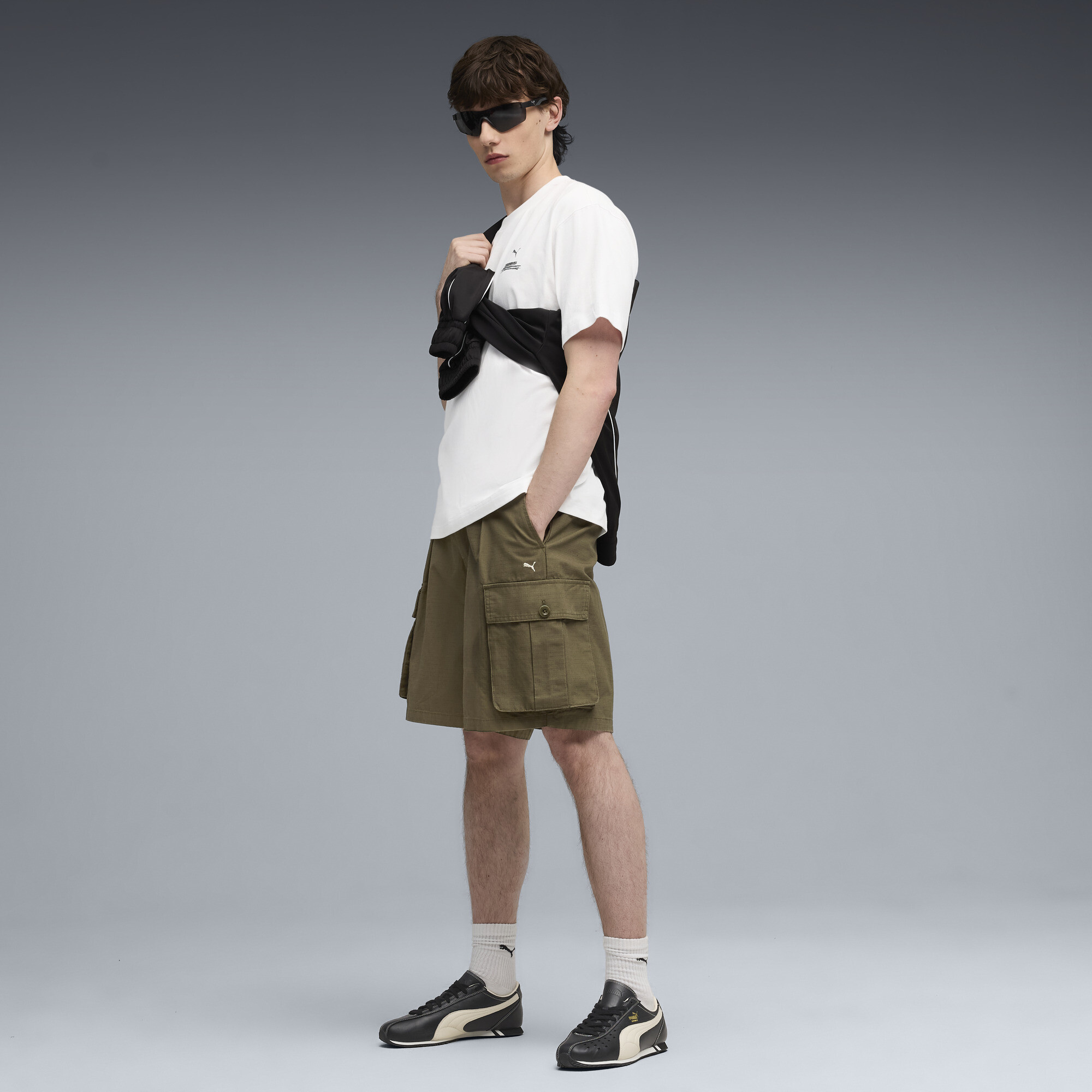 PUMA MMQ cargoshort voor Heren, Groen, Maat XXL thumbnail 6