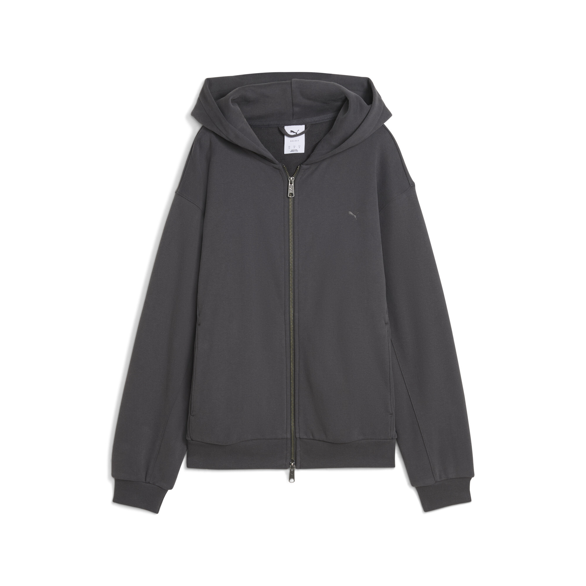 PUMA YONA hoodie met volledige rits voor Dames, Grijs, Maat XS thumbnail 3