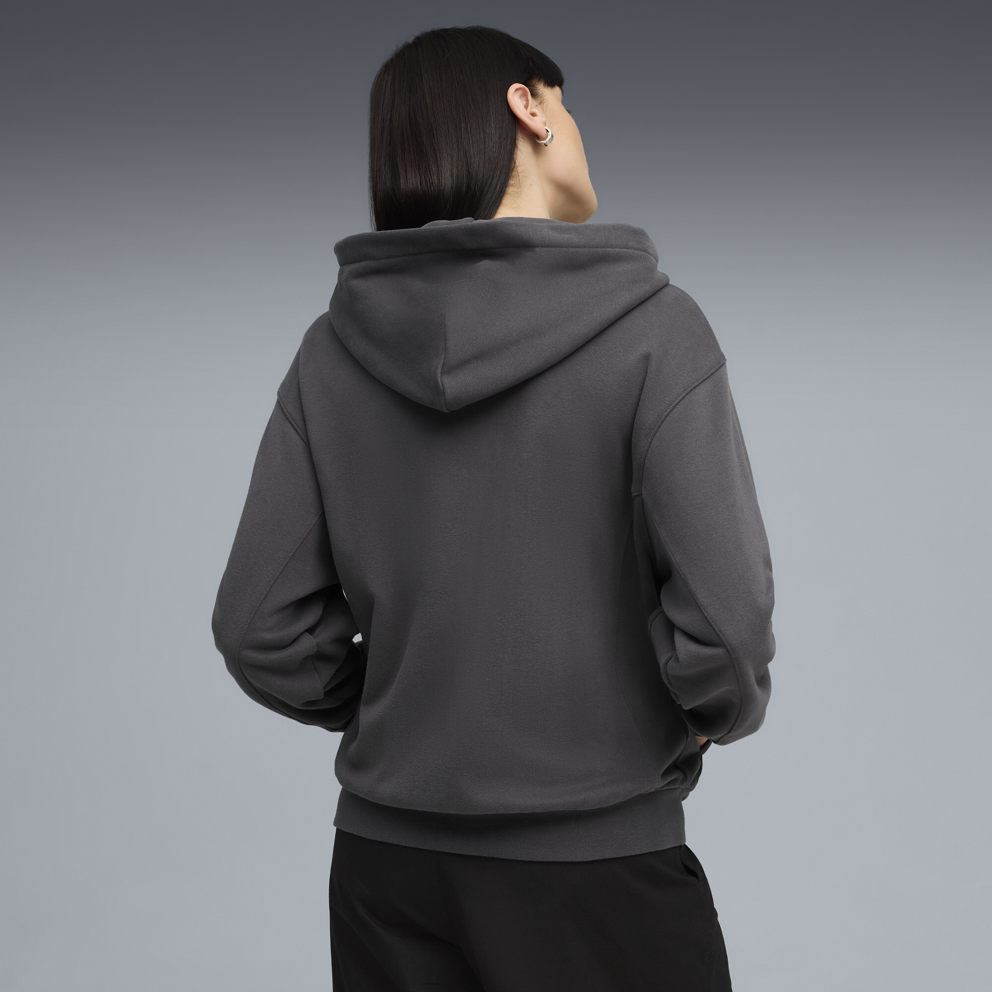 PUMA YONA hoodie met volledige rits voor Dames, Grijs, Maat XS thumbnail 5