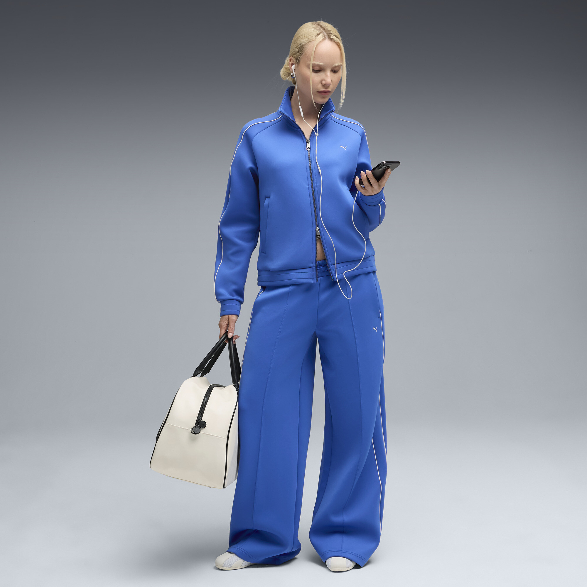 PUMA T7 trainingsjack voor Dames, Blauw, Maat S thumbnail 6