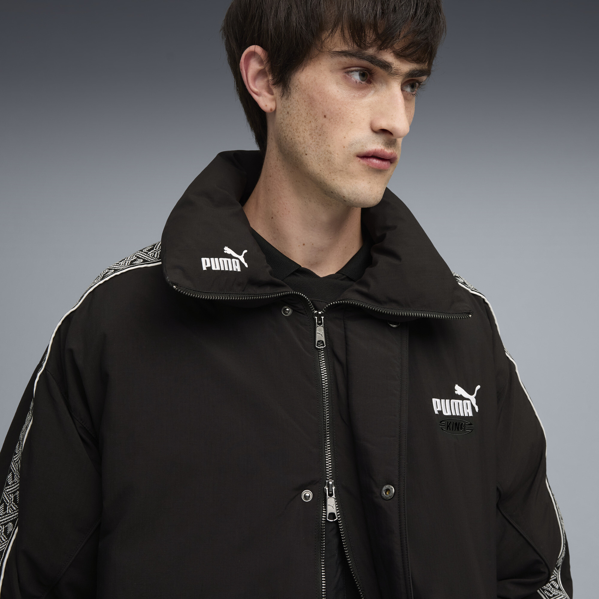 PUMA KING Oversized pufferjack voor Heren, Zwart, Maat M thumbnail 7