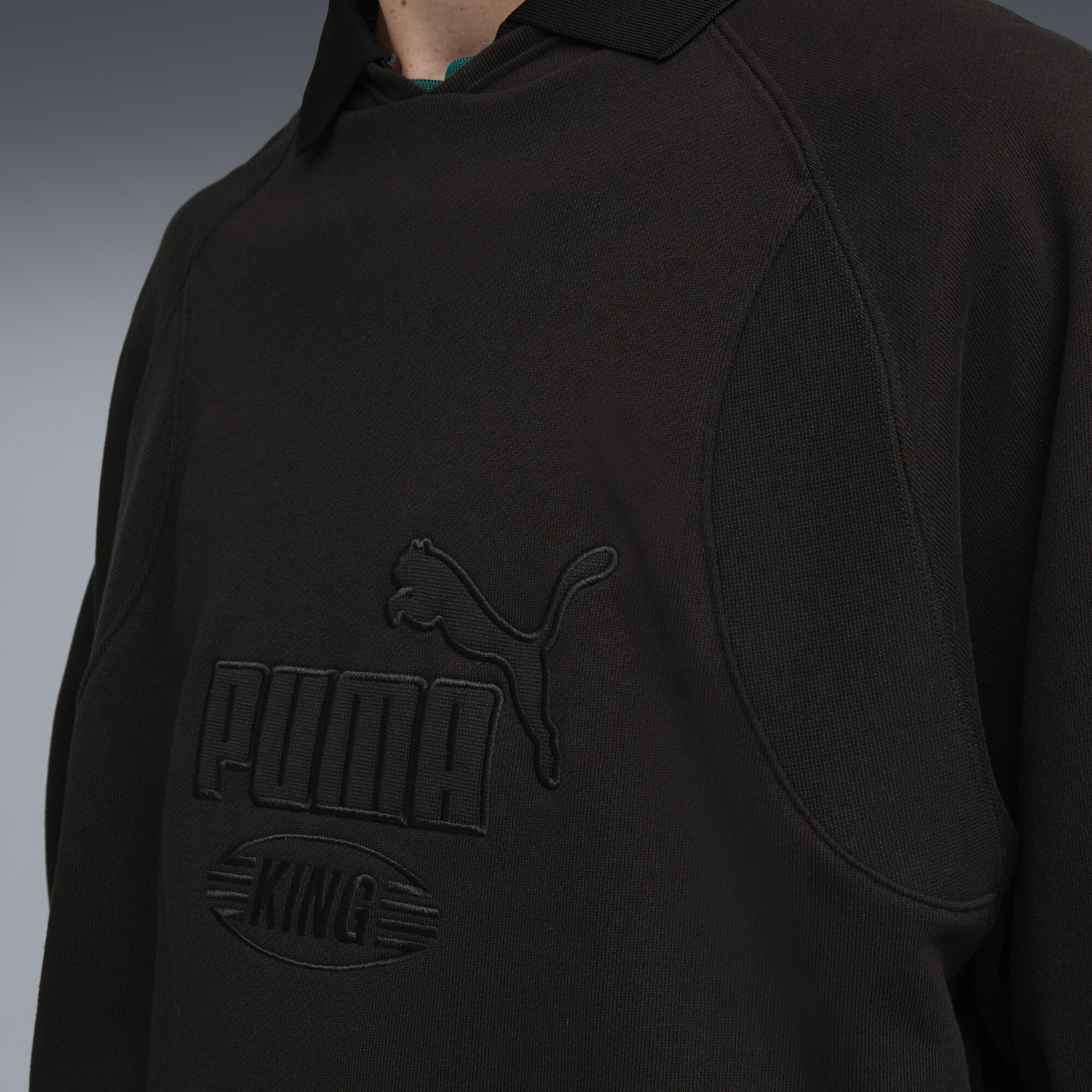 PUMA King sweatshirt met ronde hals voor Heren, Zwart, Maat XXL thumbnail 4
