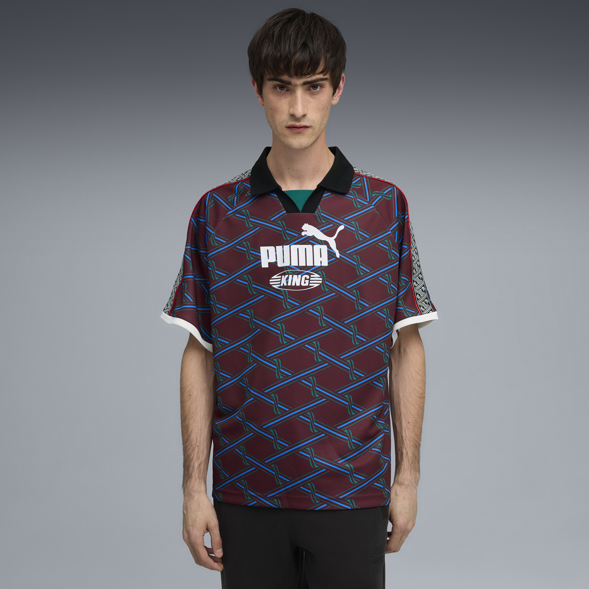 80s　MADE IN U.K.　PUMA KING　総柄ゲームシャツ　ユーロ KING Jersey Men | Team Jerseys | PUMA