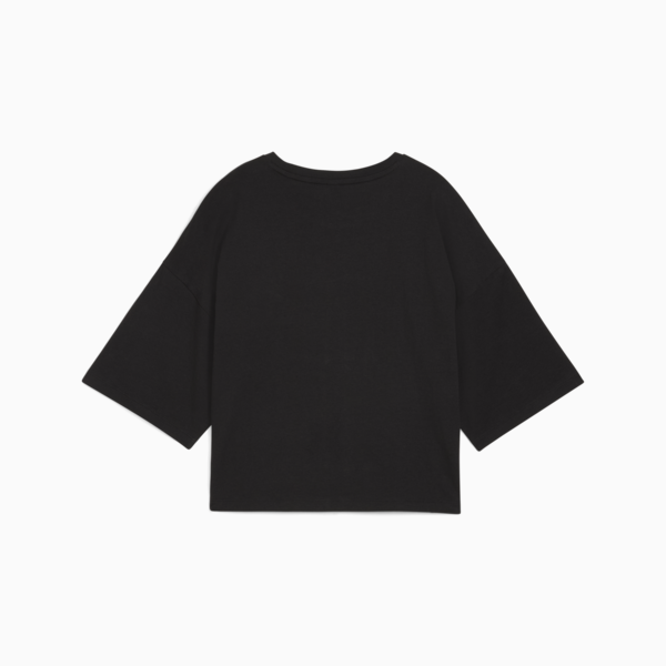 Remera oversize LEO LUXE para mujer, PUMA Black, large-ARG
