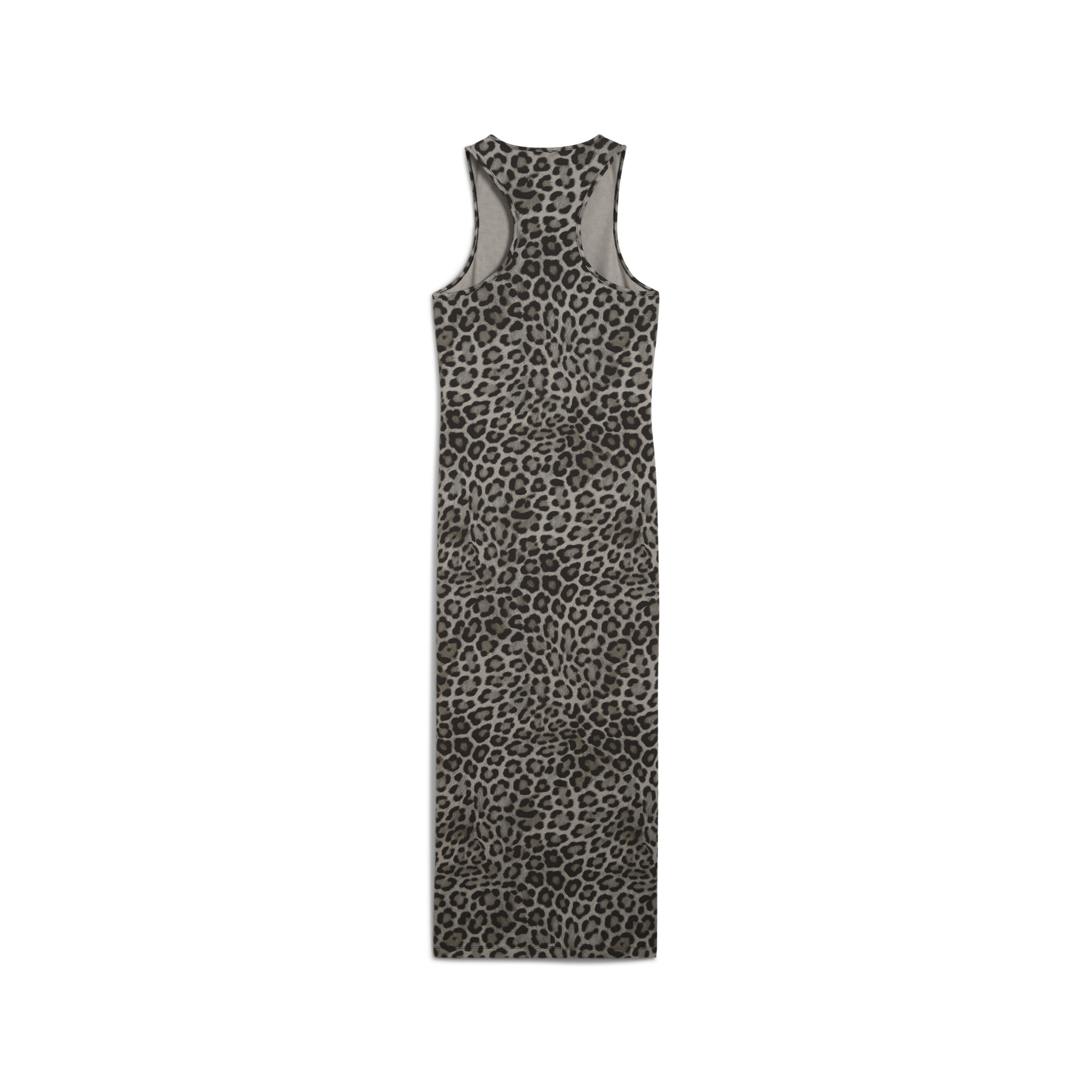PUMA LEO LUXE slimfit all-over print jurk voor Dames, Zwart