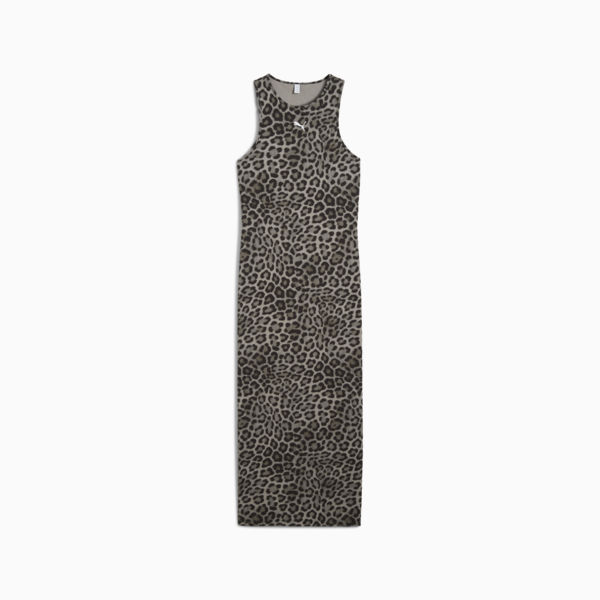 Vestido estampado LEO LUXE para mujer, PUMA Black, large-MEX