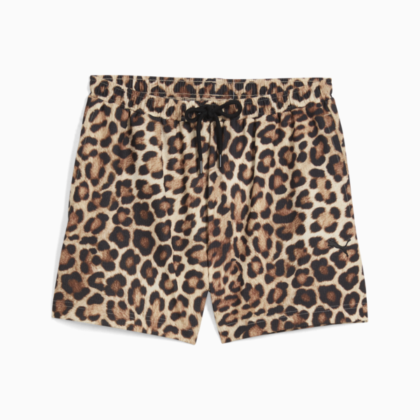 Shorts anchos estampados LEO LUXE 7cm para mujer, Alpine Snow, large-MEX