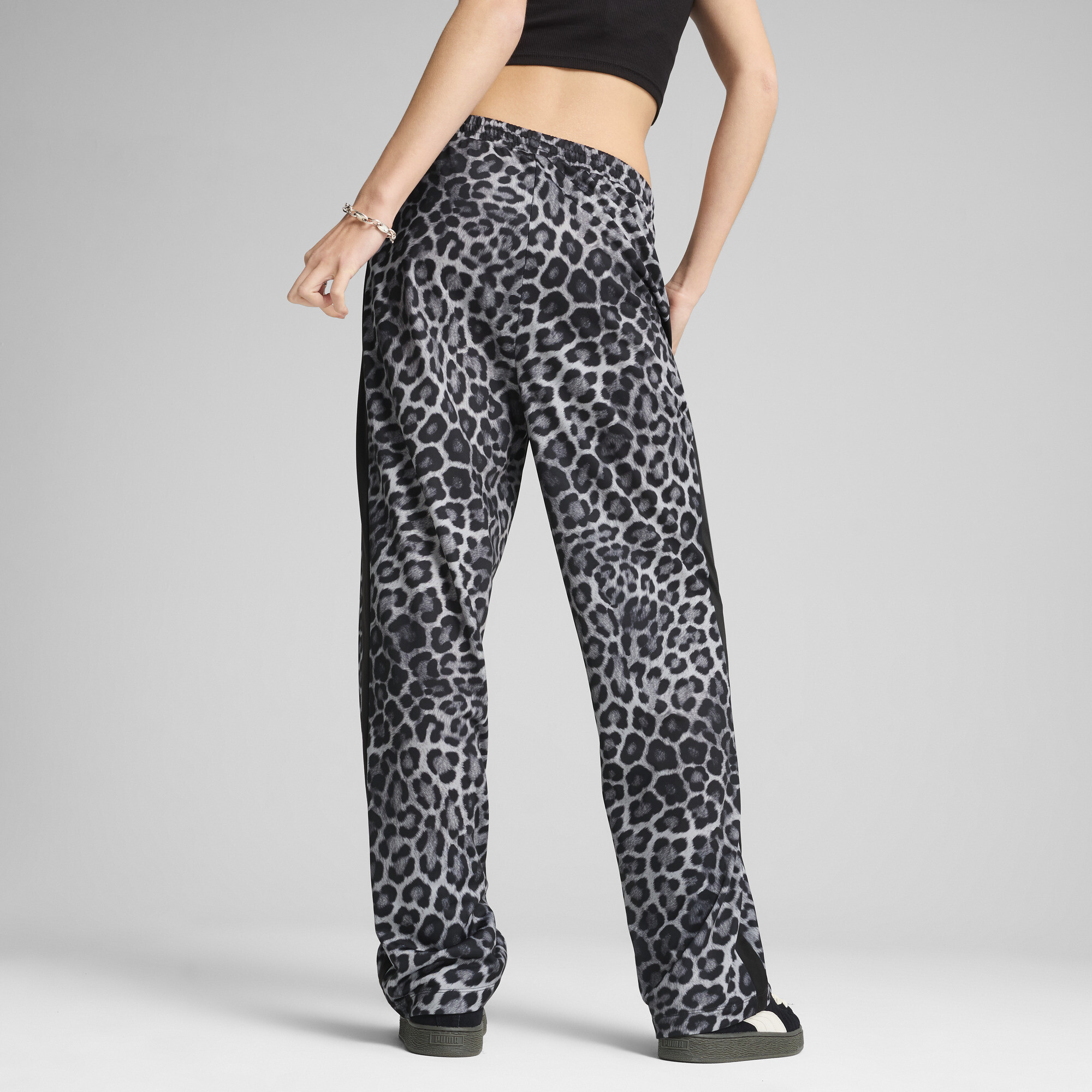 PUMA T7 LEO LUXE all-over print rechte broek voor Dames, Zwart, Maat XL thumbnail 5