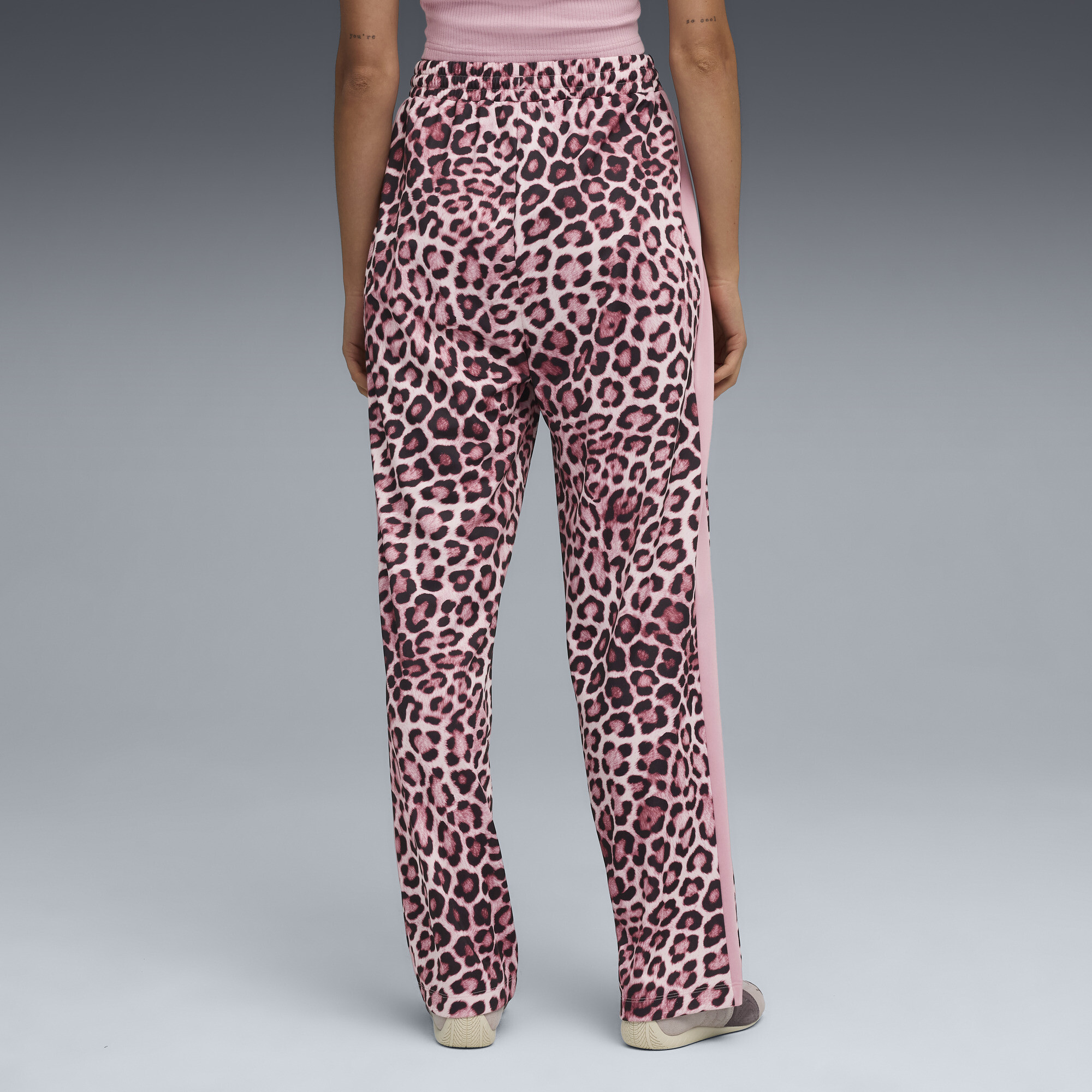 PUMA T7 LEO LUXE all-over print rechte broek voor Dames, Roze, Maat XL thumbnail 5