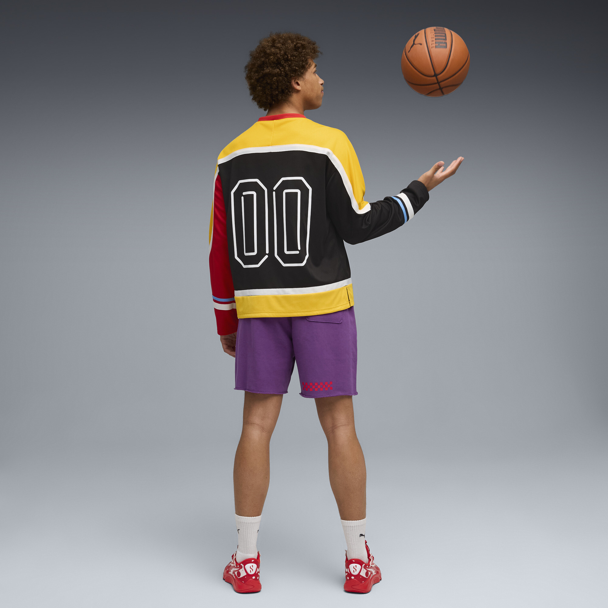 PUMA Scoot Lab hockeyshirt voor Heren, Zwart/Rood/Geel, Maat M thumbnail 6