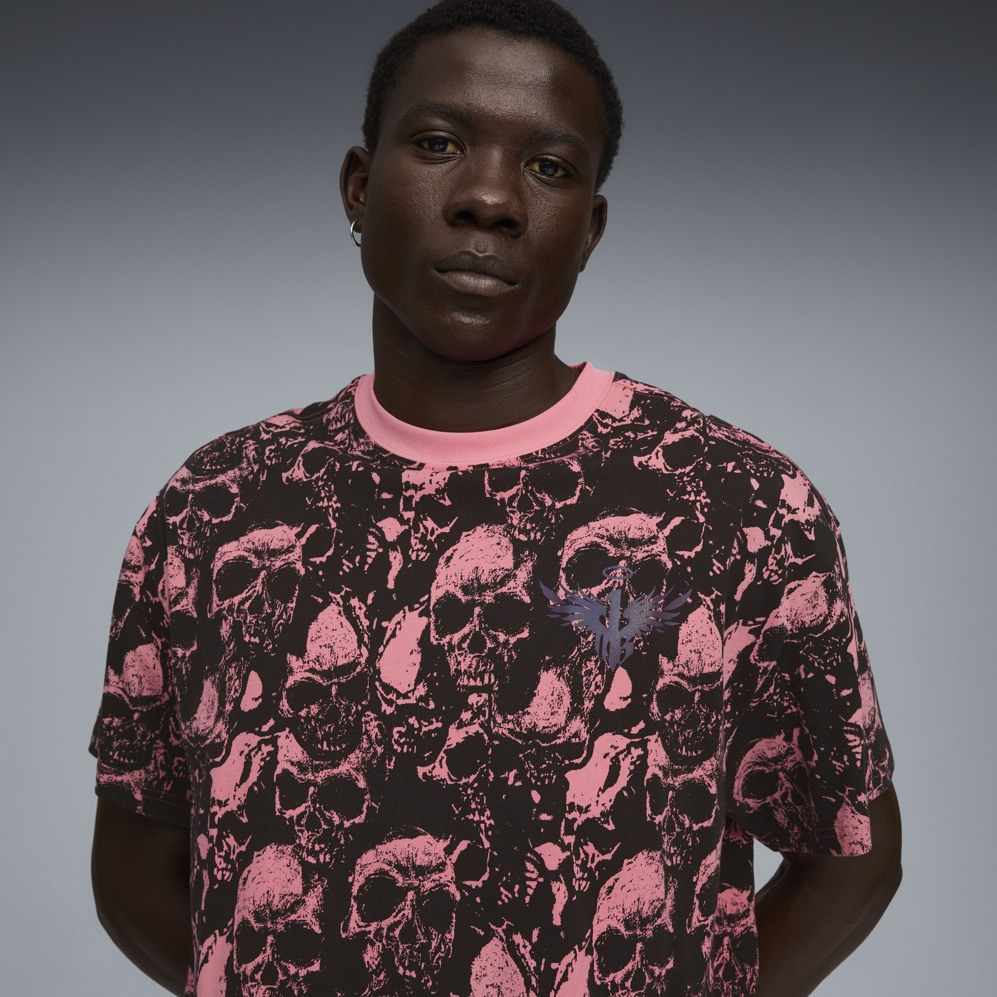 PUMA World Tour-nament T-shirt met all-over print voor Heren, Grijs, Maat L thumbnail 7