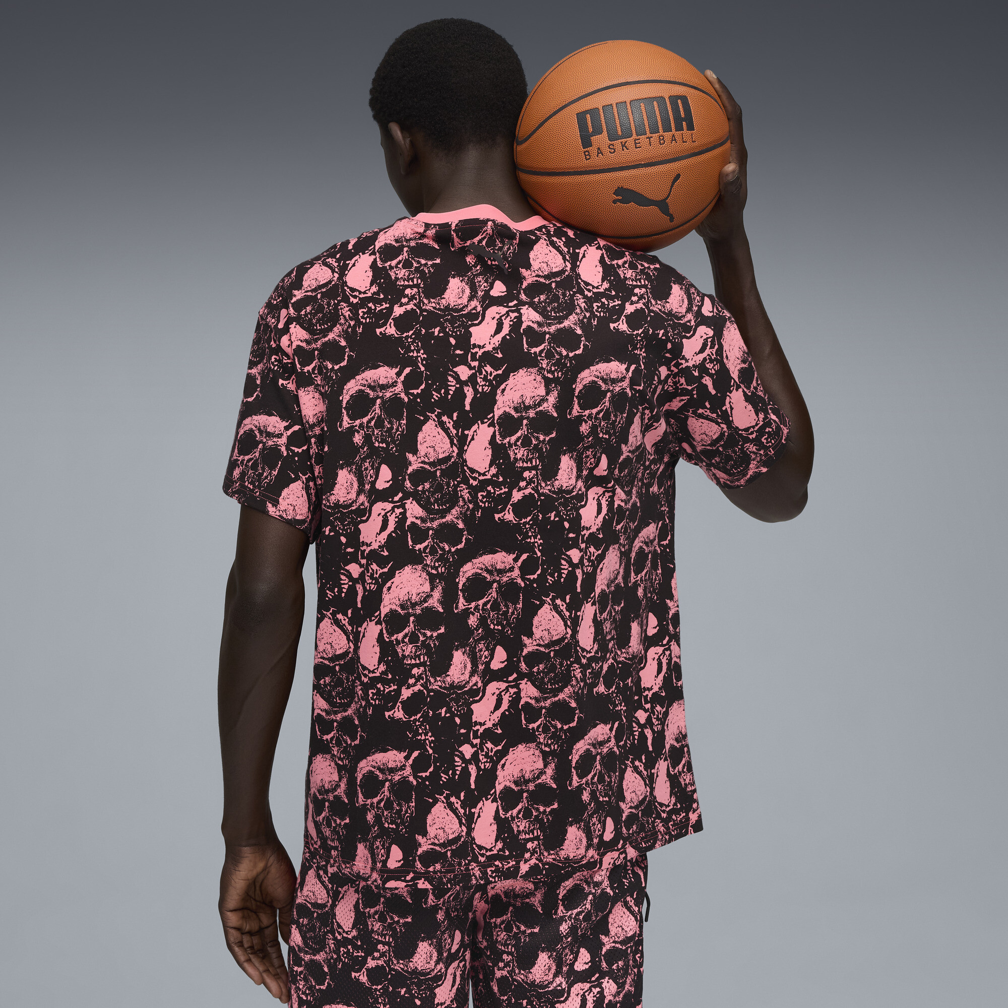 PUMA World Tour-nament T-shirt met all-over print voor Heren, Grijs, Maat L thumbnail 5