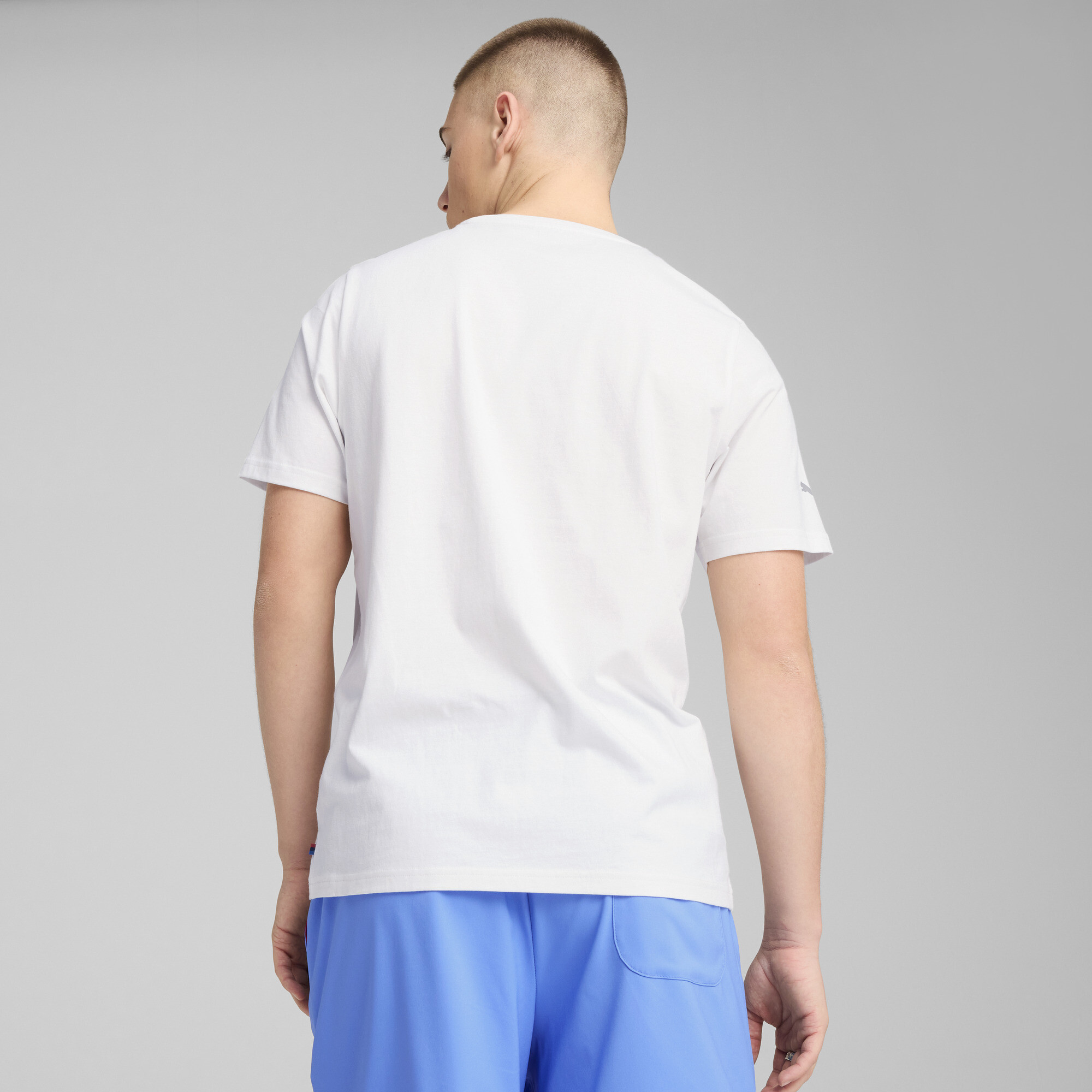 PUMA BMW M Motorsport Essentials T-shirt met logo voor Heren, Wit, Maat 4XL thumbnail 5