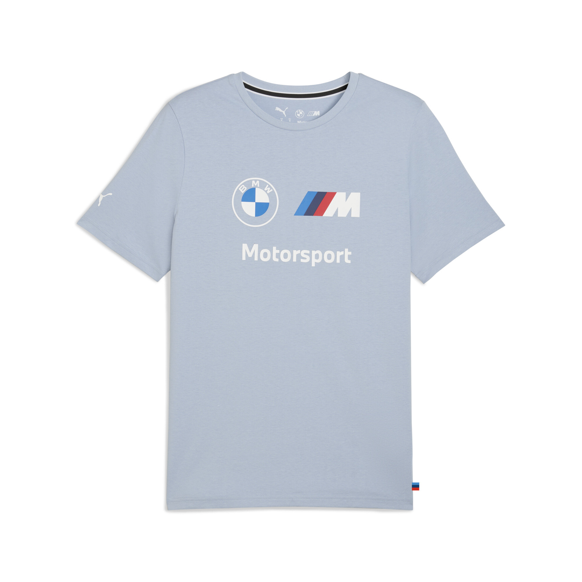 Puma BMW M Motorsport Essentials Logo T-Shirt für Herren | Mit Logo Print | Blue Wash | Größe: L