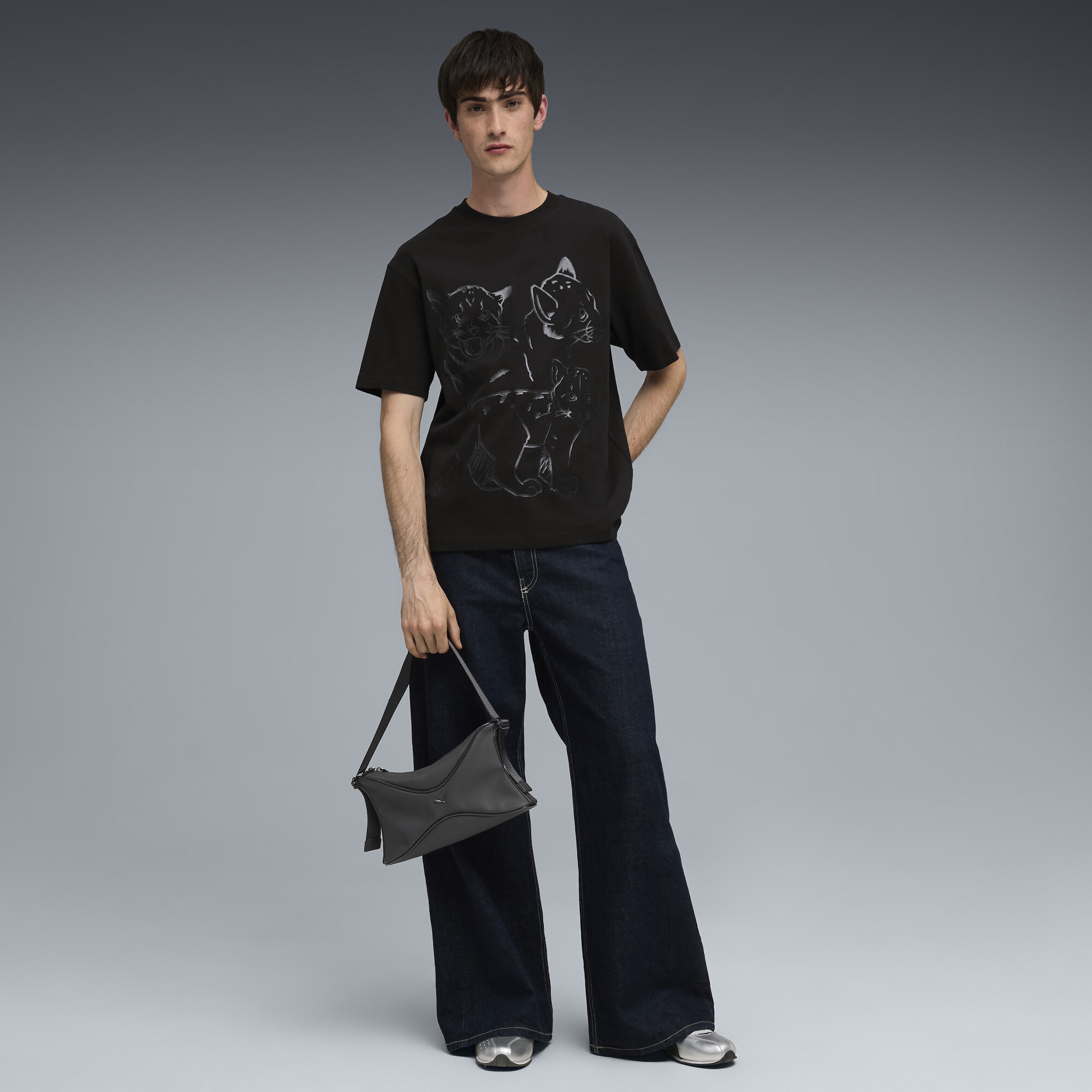 PUMA GRAPHIC Itty Bitty T-shirt voor Heren, Zwart, Maat S thumbnail 6