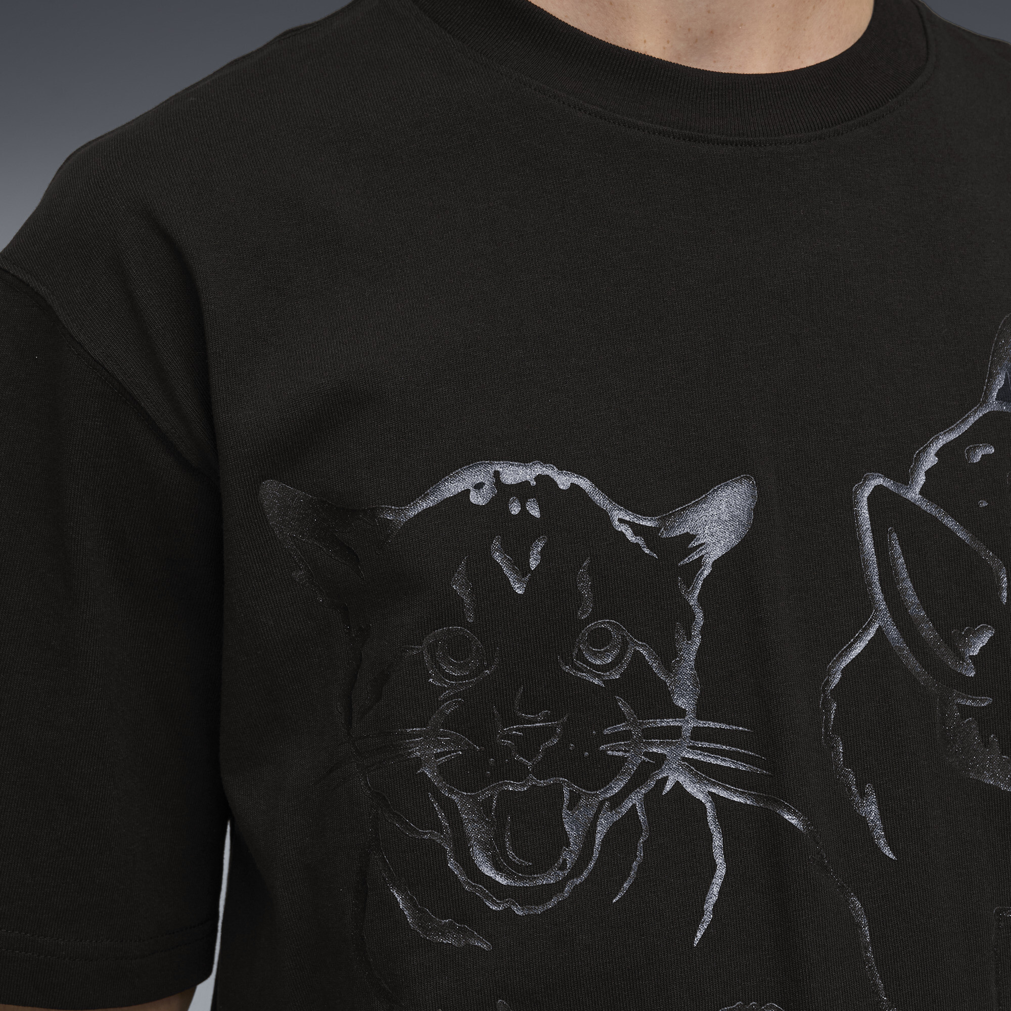 PUMA GRAPHIC Itty Bitty T-shirt voor Heren, Zwart, Maat S thumbnail 4