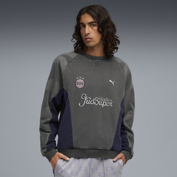 PUMA x KIDSUPER Crew Sweat Men, PUMA Black, large-MEX