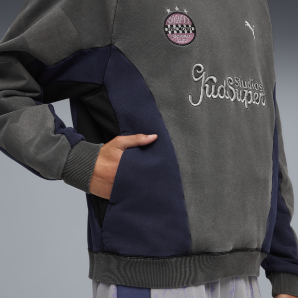 PUMA x KIDSUPER Crew Sweat Men, PUMA Black, large-MEX