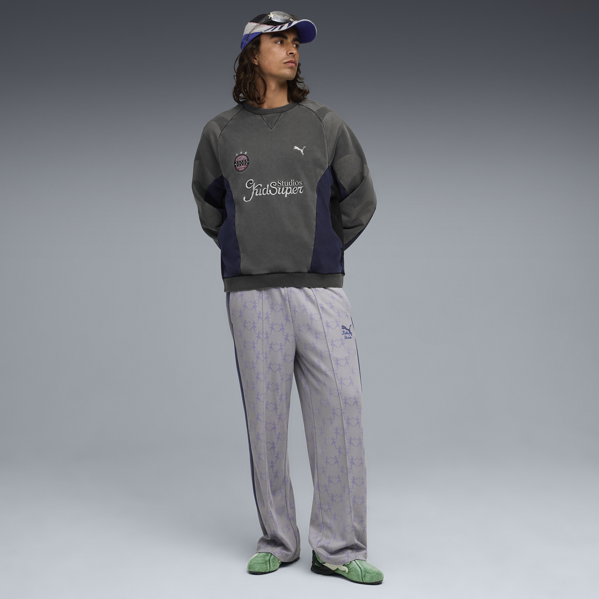 PUMA x KIDSUPER sweater met ronde hals voor Heren, Zwart, Maat XL thumbnail 4