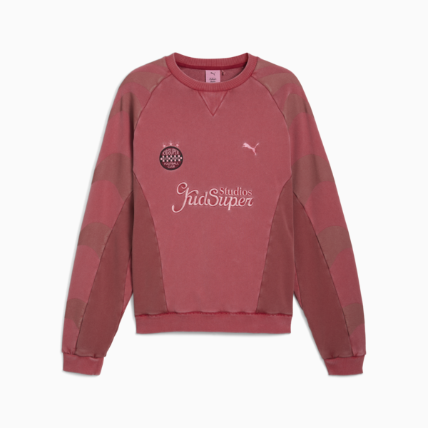 PUMA x KIDSUPER Crew Sweat Men, Dark Crimson, large-MEX