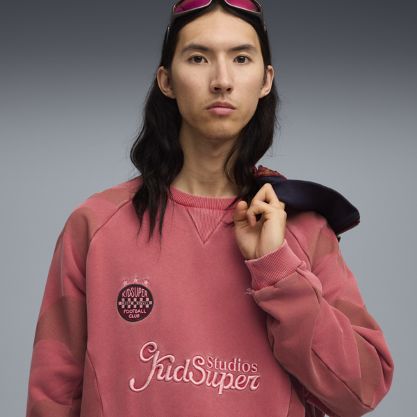 PUMA x KIDSUPER Crew Sweat Men, Dark Crimson, large-MEX