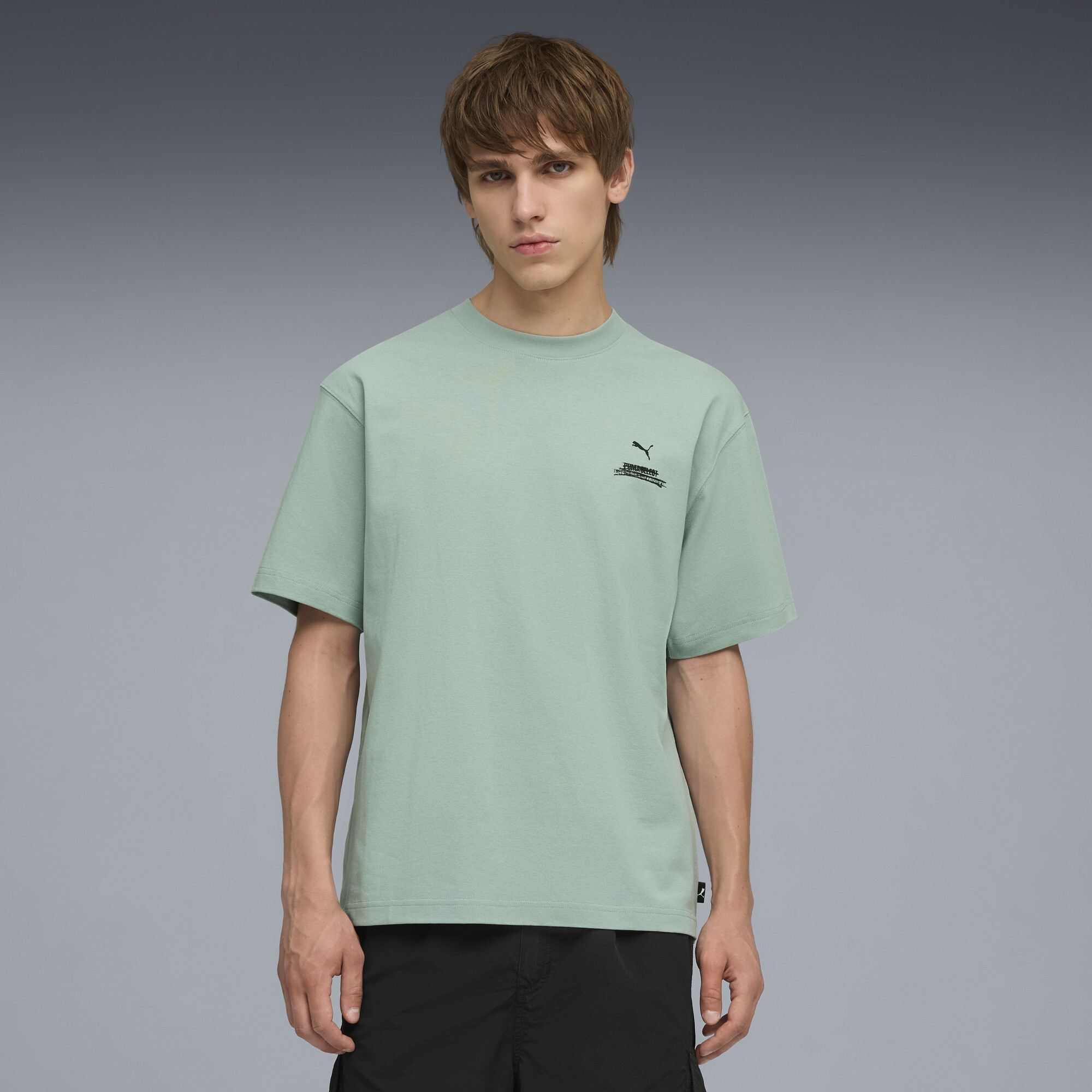 PUMA House of Graphics Men's T-Shirt in Green, Size XL