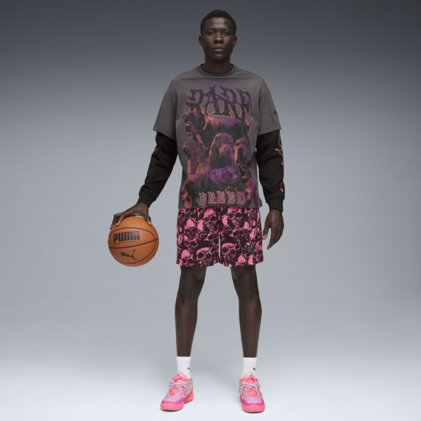 LaMelo World Tournament Long Sleeve Tee Men, Dusky Gray, large-ZAF