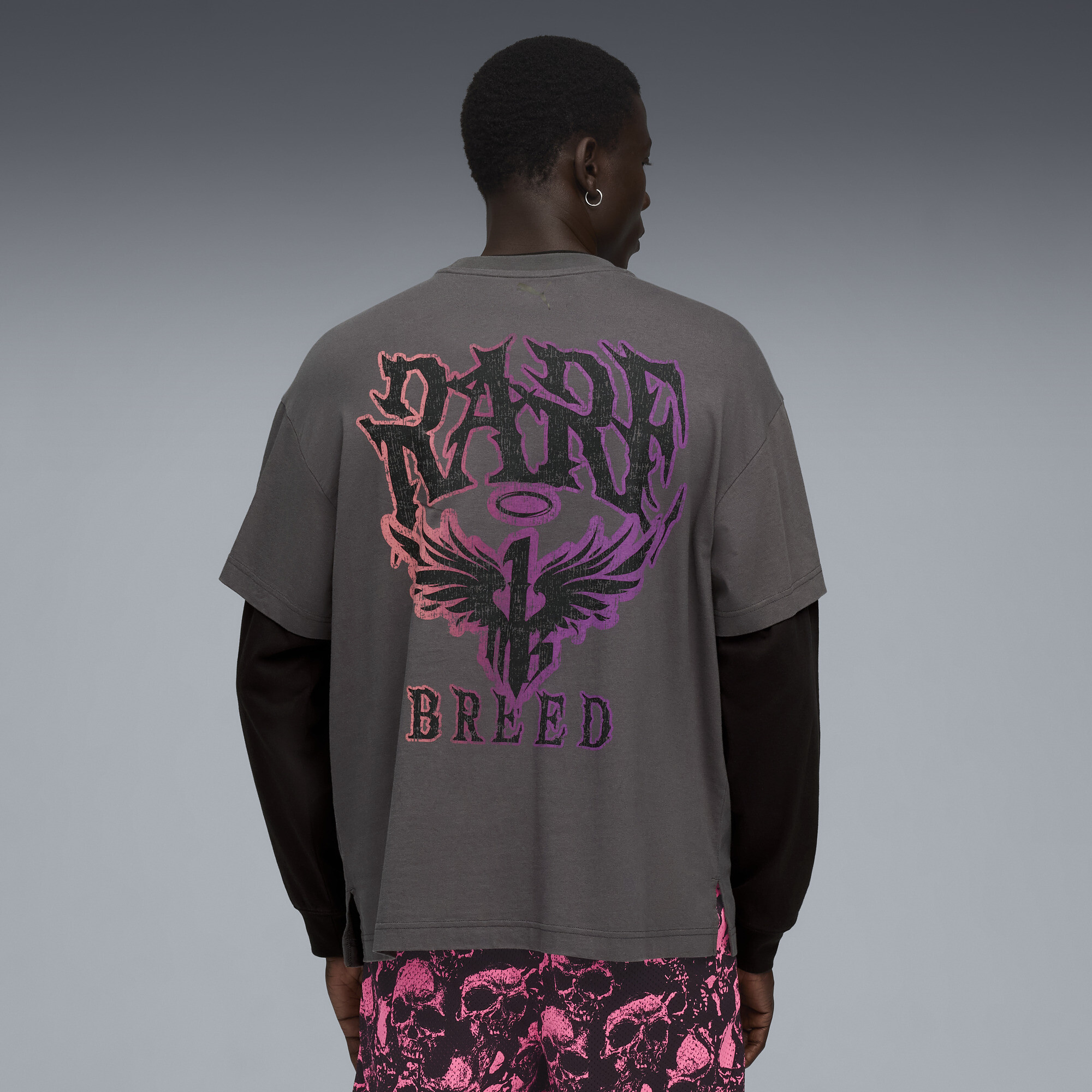 PUMA LaMelo World Tournament shirt met lange mouwen voor Heren, Grijs, Maat XXL thumbnail 5