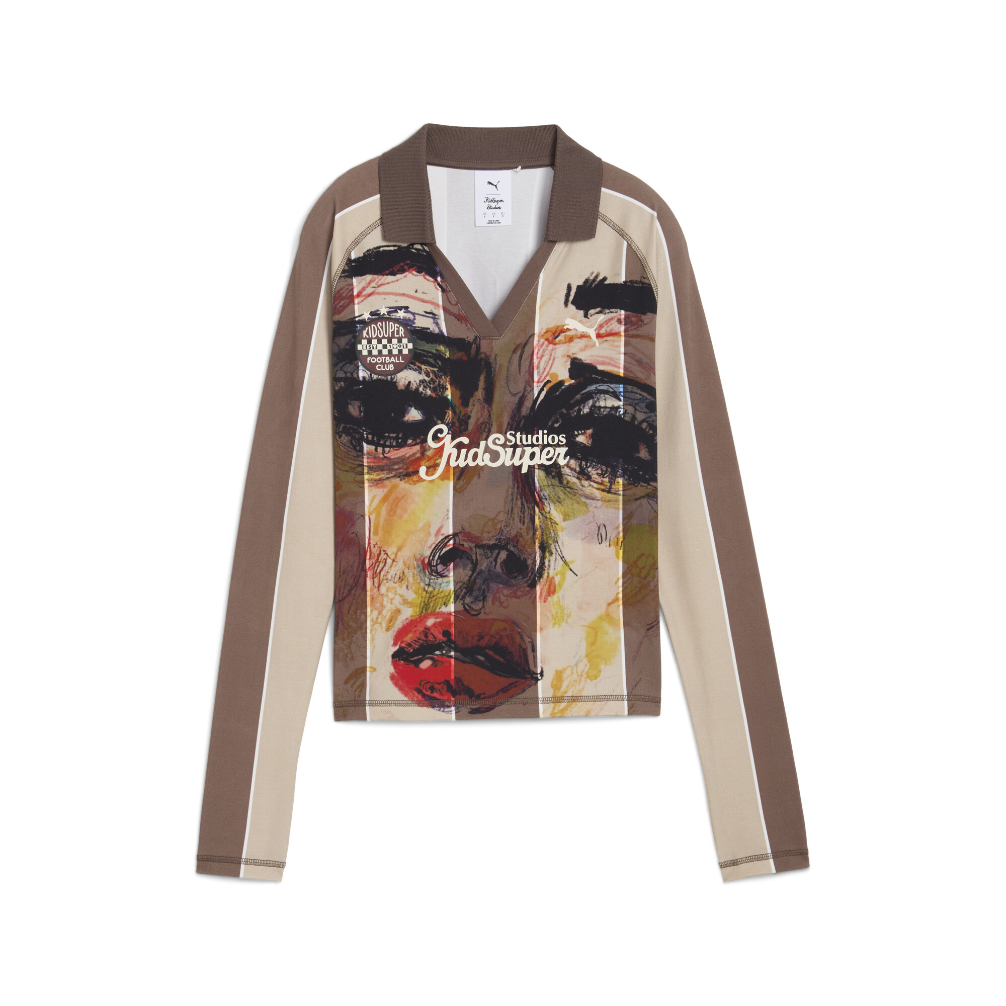 PUMA x KIDSUPER shirt met lange mouwen voor Dames, Brons, Maat XS thumbnail 3