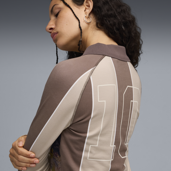 PUMA x KIDSUPER Long Sleeve Jersey Women, Flat Bronze-AOP, large-ZAF