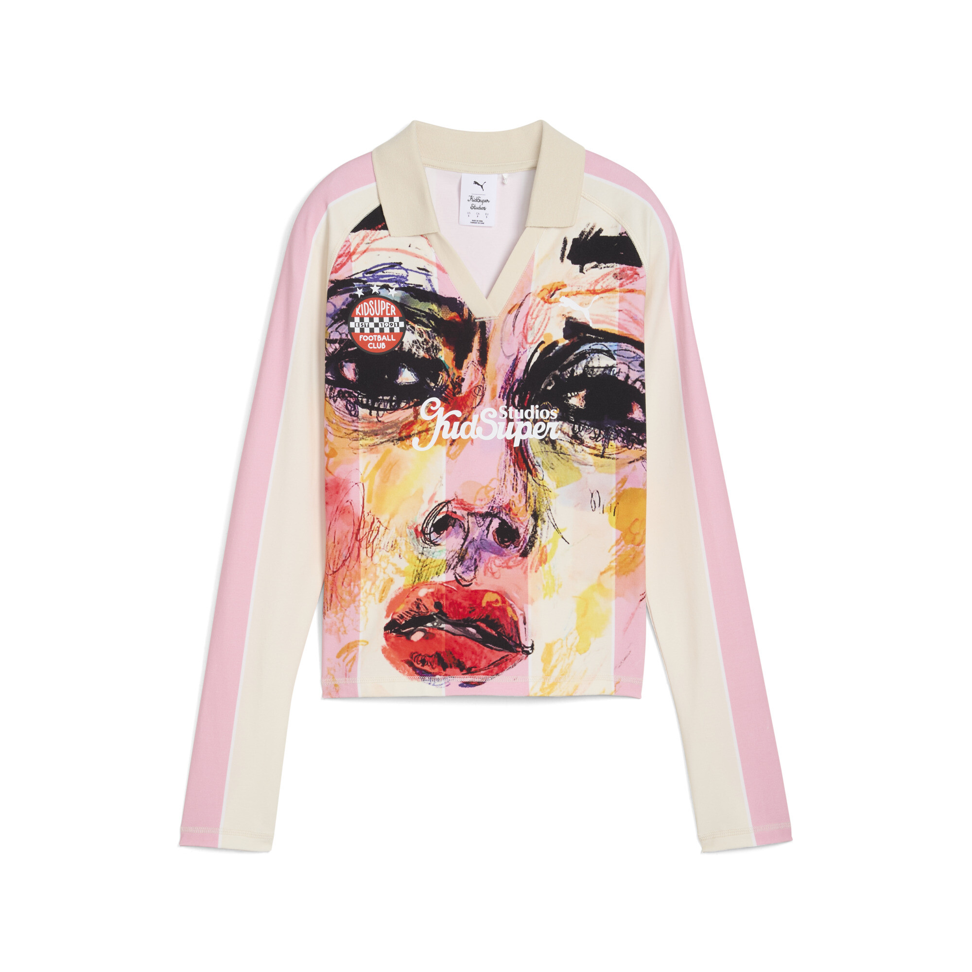 PUMA x KIDSUPER shirt met lange mouwen voor Dames, Roze, Maat S thumbnail 3