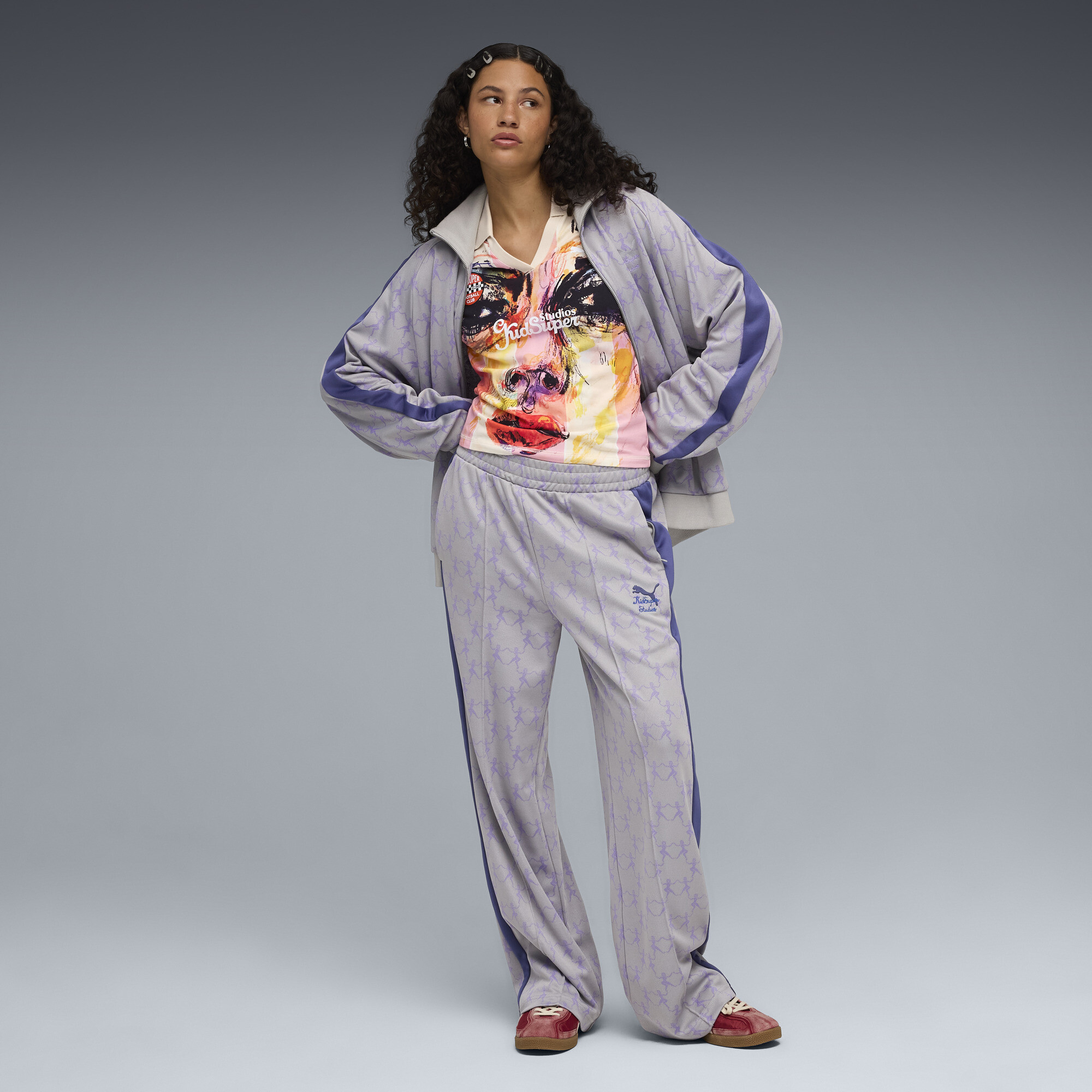 PUMA x KIDSUPER shirt met lange mouwen voor Dames, Roze, Maat S thumbnail 6