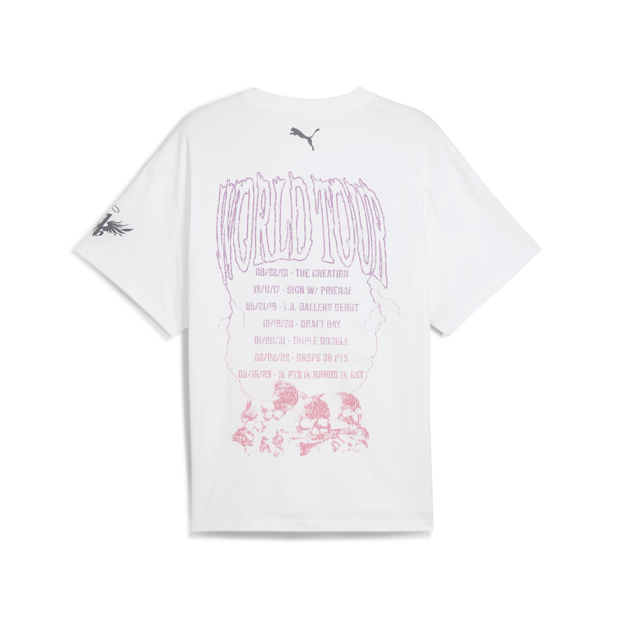 PUMA LaMelo World Tour-nament T-shirt I voor Heren, Wit, Maat L thumbnail 2