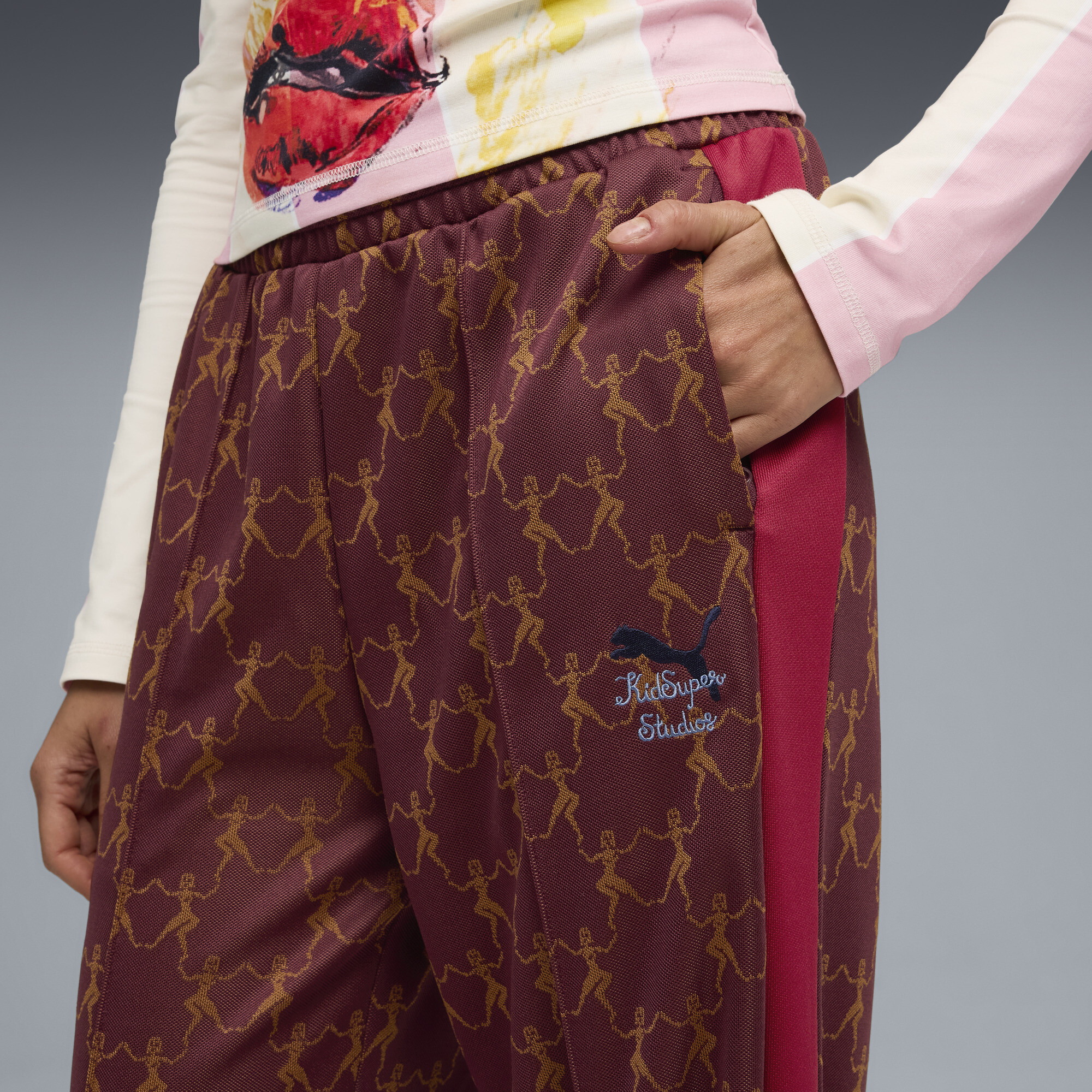 PUMA x KIDSUPER T7 Broek, Grijs, Maat XL thumbnail 5