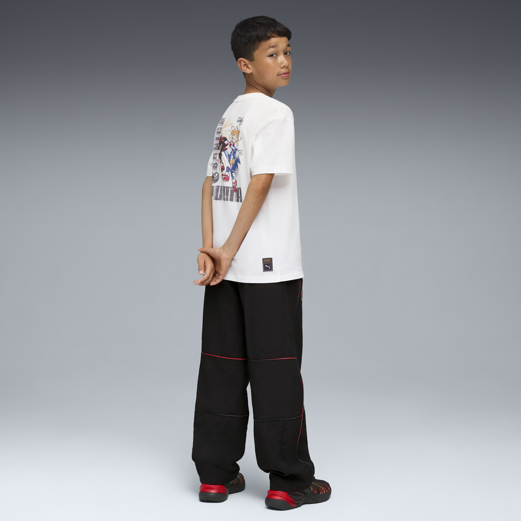 PUMA x SONIC THE HEDGEHOG T-shirt met print voor Heren, Wit, Maat 7-8Y thumbnail 4