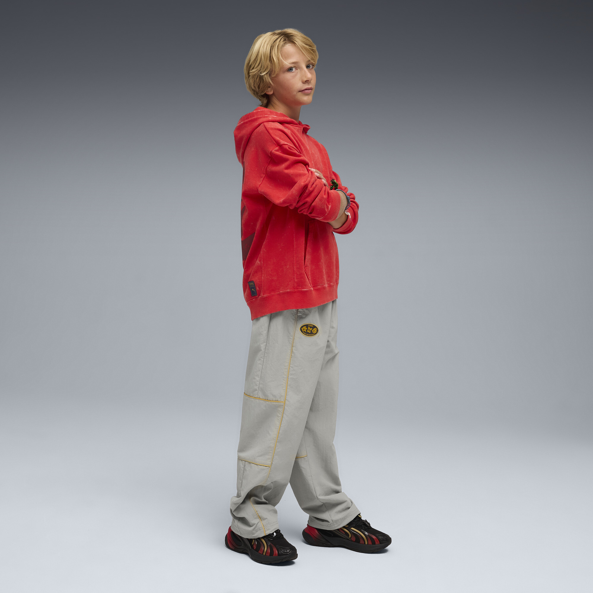 PUMA x SONIC THE HEDGEHOG hoodie met grafische print voor Heren, Rood, Maat 11-12Y thumbnail 2