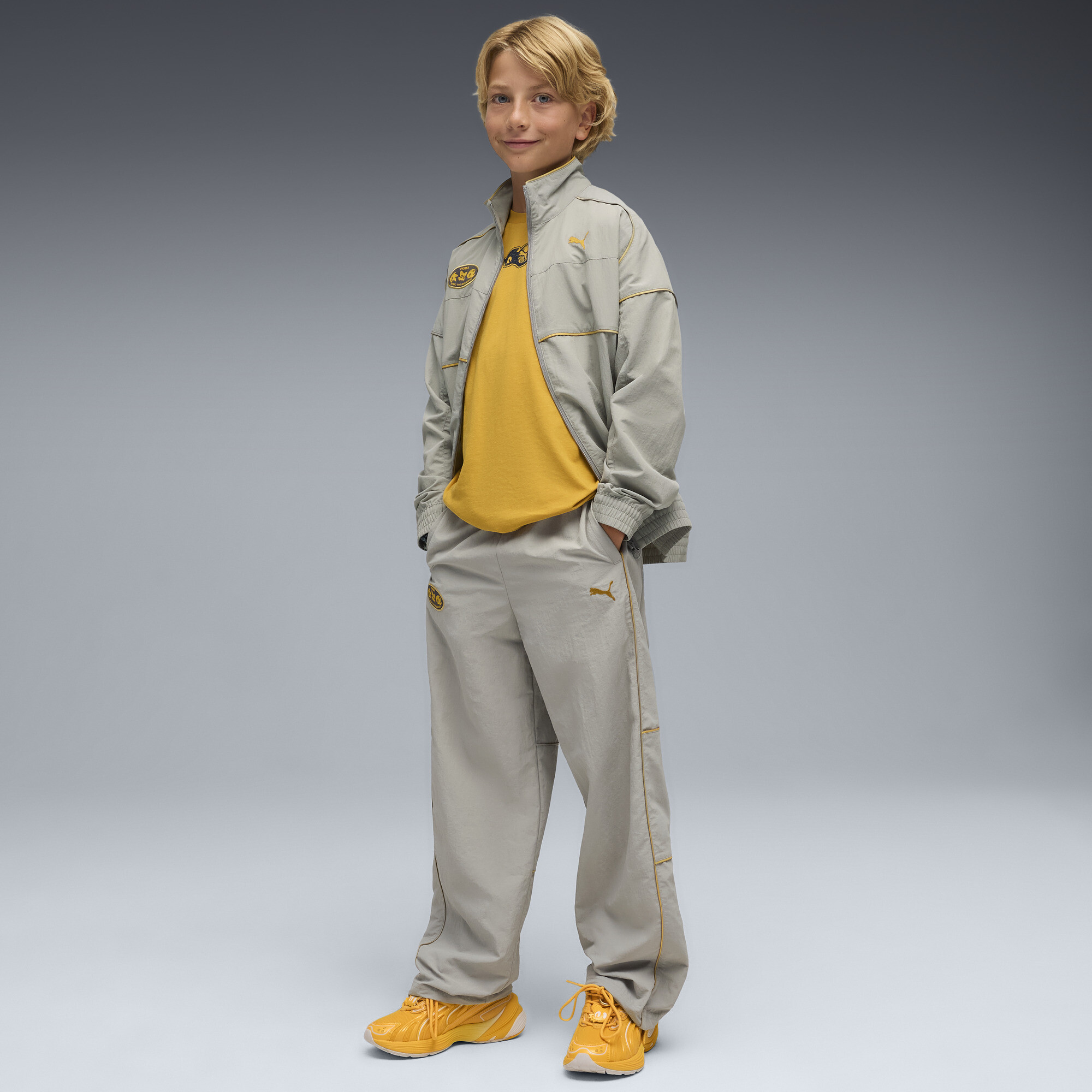 PUMA x SONIC THE HEDGEHOG trainingsbroek voor Heren, Grijs, Maat 13-14Y thumbnail 4