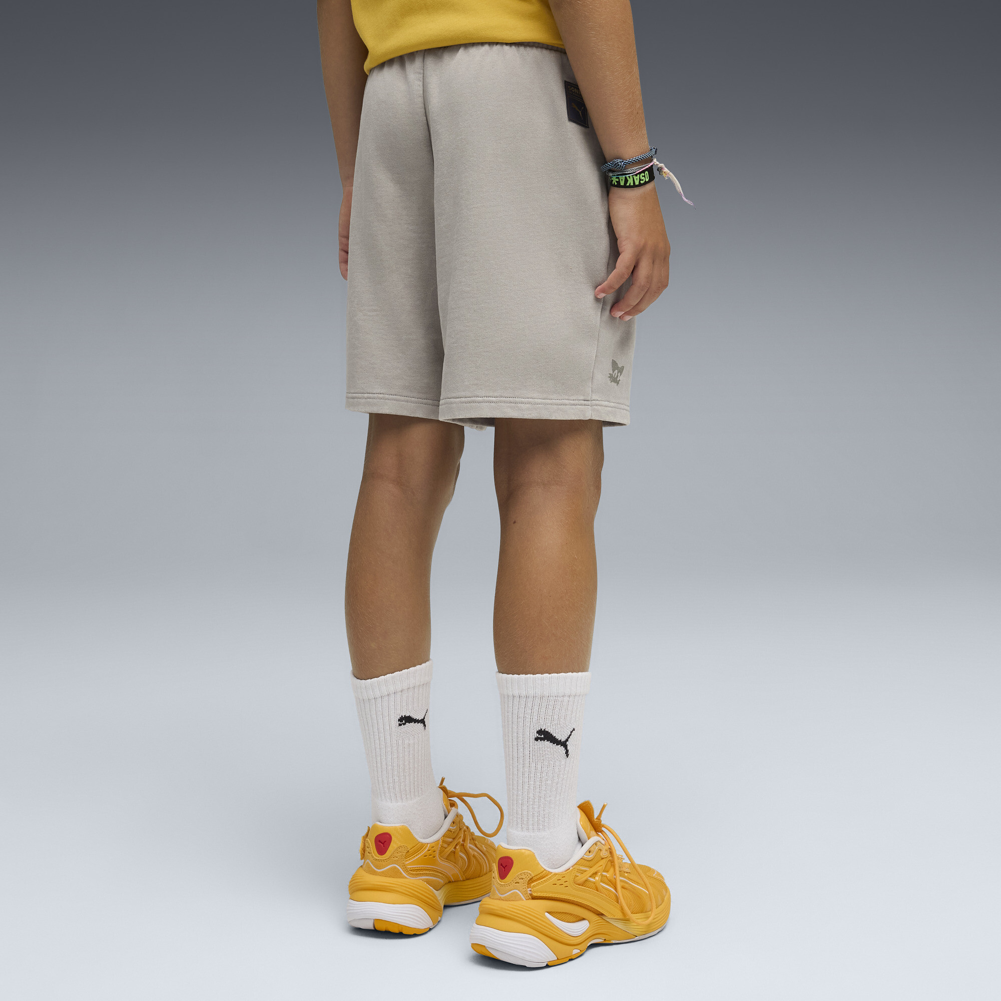 PUMA x SONIC THE HEDGEHOG relaxte korte broek voor Heren, Grijs, Maat 13-14Y thumbnail 5