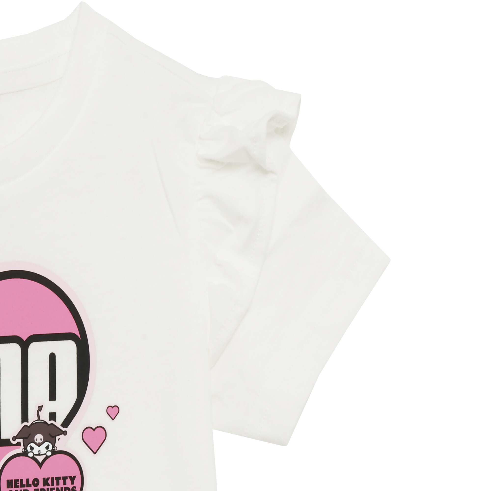 PUMA x HELLO KITTY AND FRIENDS Ruffle T-shirt voor Dames, Wit, Maat 5-6Y thumbnail 4