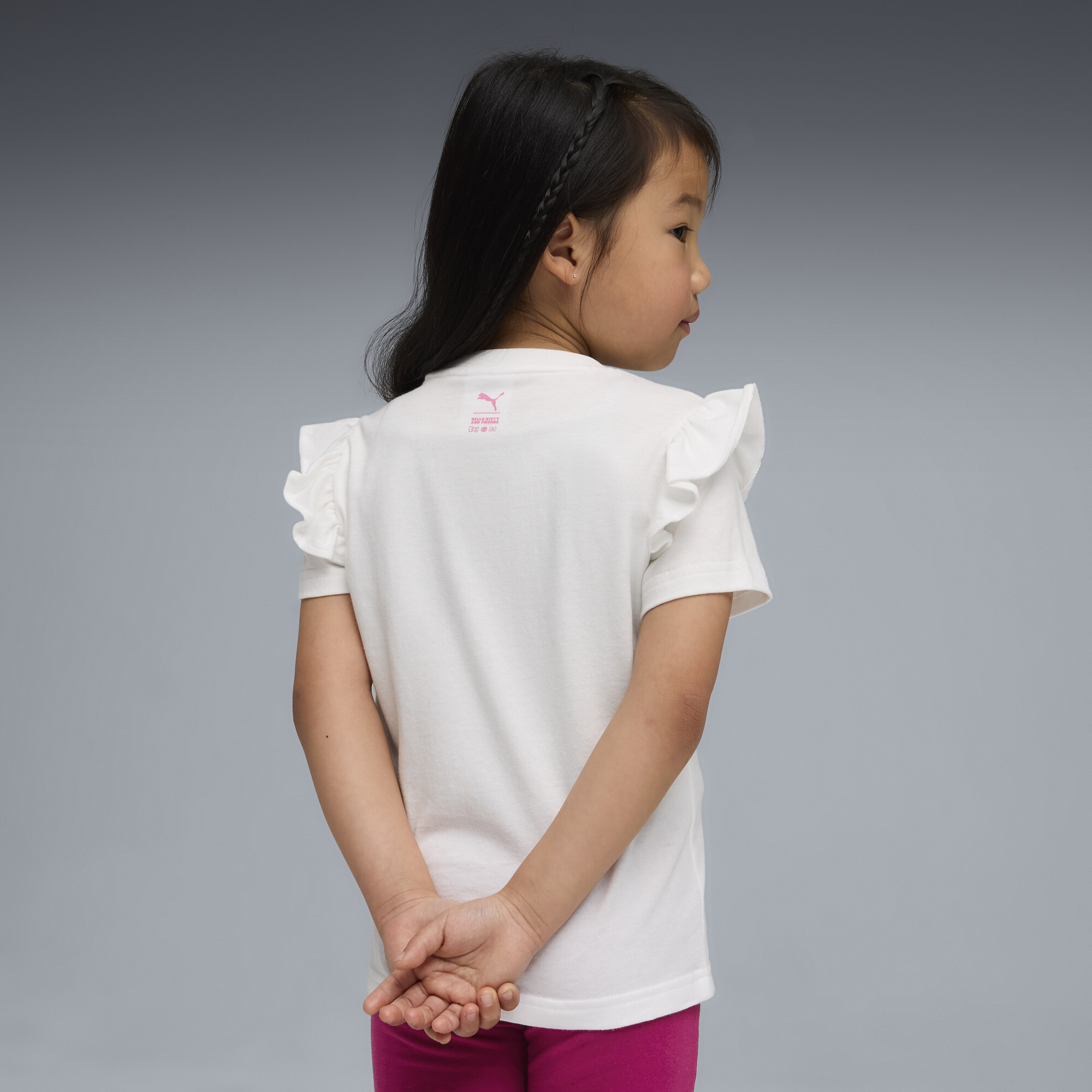 PUMA x HELLO KITTY AND FRIENDS Ruffle T-shirt voor Dames, Wit, Maat 5-6Y thumbnail 6