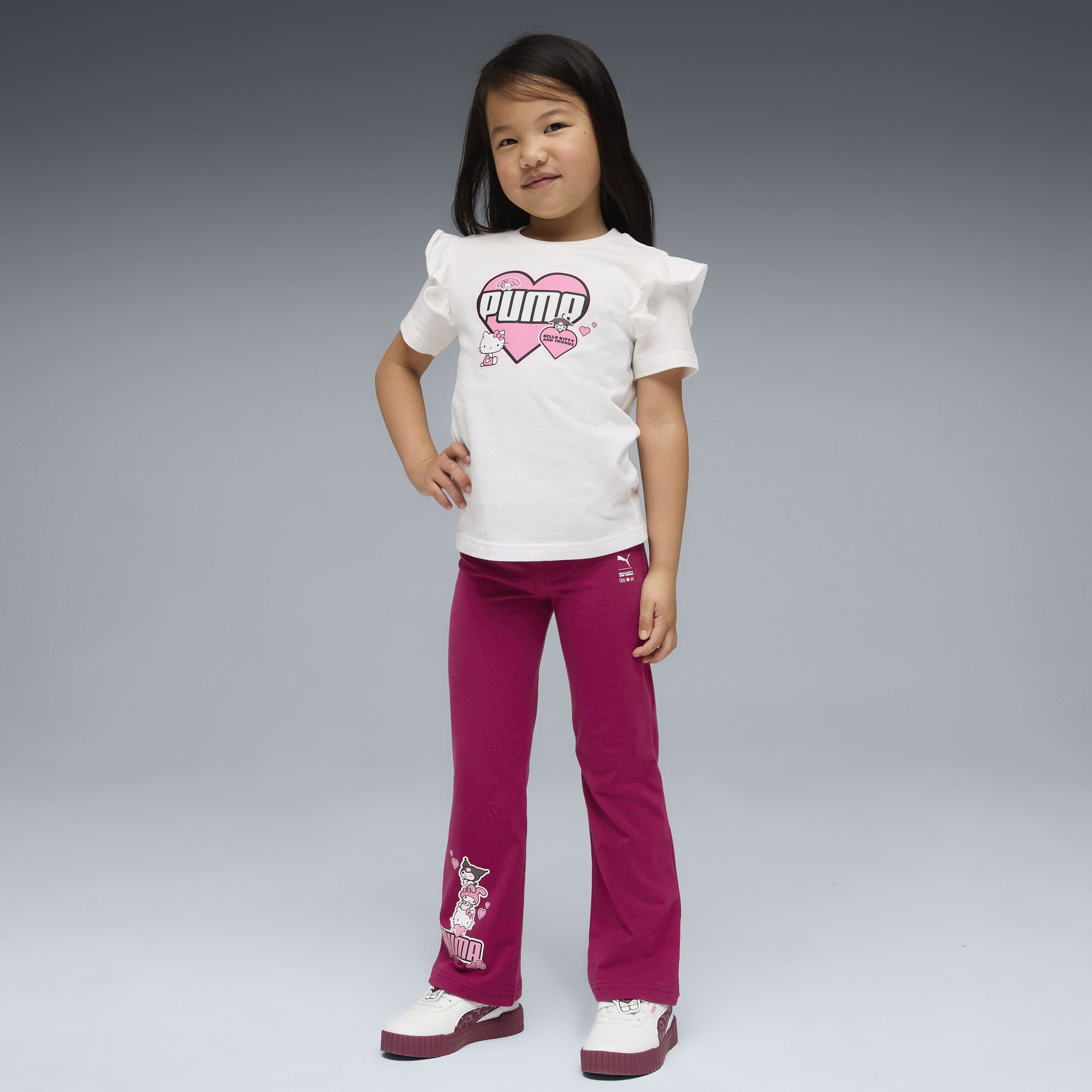 PUMA x HELLO KITTY AND FRIENDS Ruffle T-shirt voor Dames, Wit, Maat 5-6Y thumbnail 5