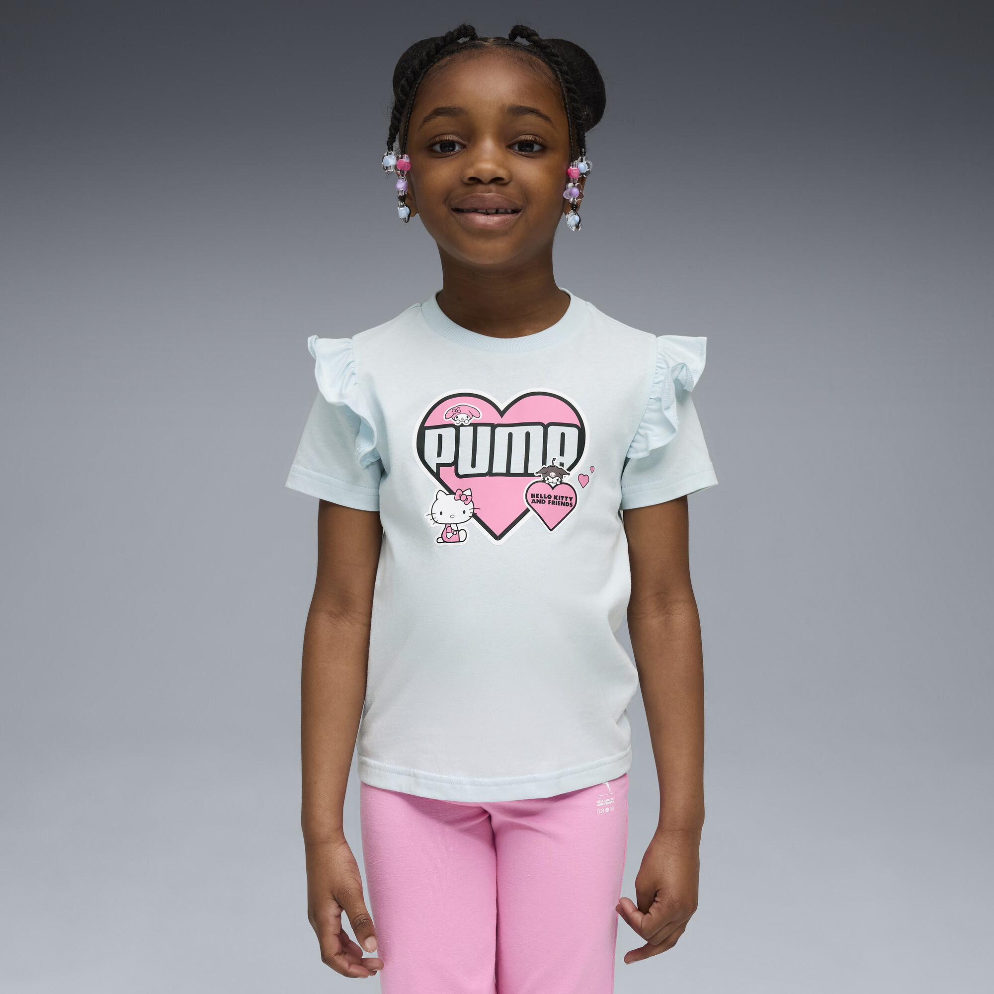 PUMA x HELLO KITTY AND FRIENDS Ruffle T-shirt voor Dames, Maat 2-3Y thumbnail 4